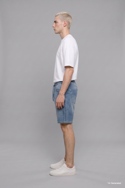 Baggy Fit Blue Shorts Denim Shorts