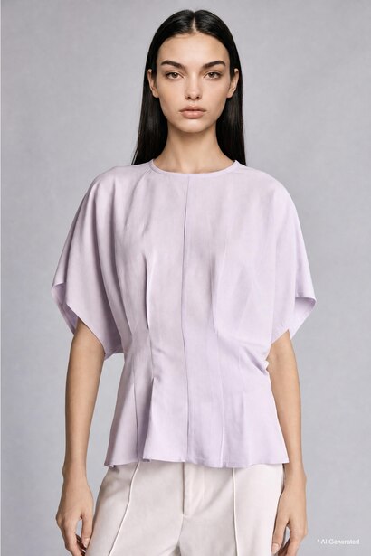 Slim Fit Crew Neck Short Sleeve Top