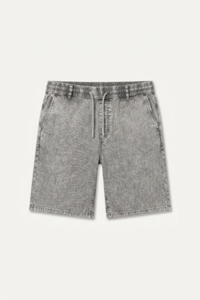 Relaxed Fit Jean Bermuda Şort