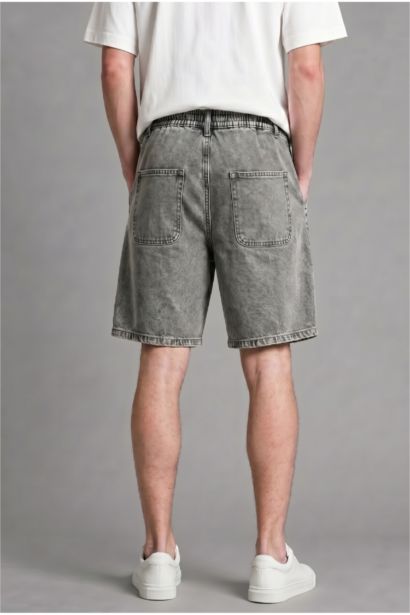 Relaxed Fit Jean Bermuda Şort