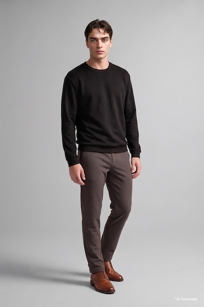 Crew Neck Long Sleeve Sweatshirt