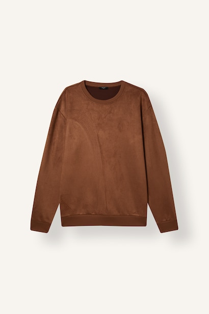 Bisiklet Yaka Uzun Kollu Sweatshirt