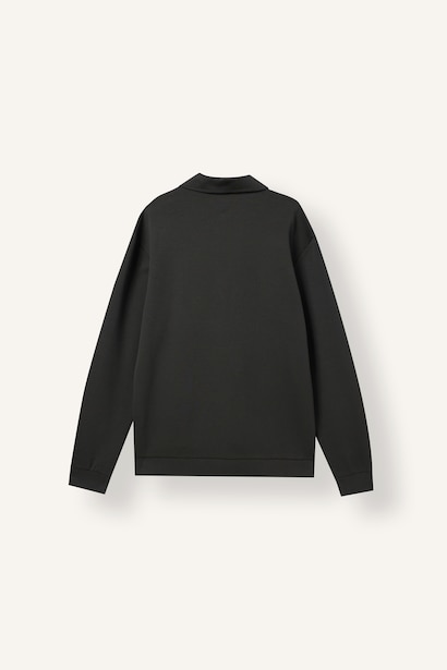 Regular Fit Fermuarlı Polo Basic Sweatshirt