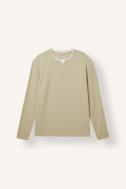 Regular Fıt Waffle Sweatshirt