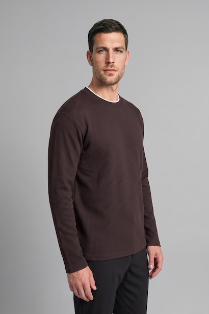 Regular Fit Waffle Knit Basic T-Shirt