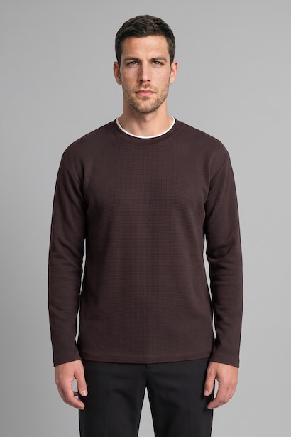 Regular Fit Waffle Knit Basic T-Shirt
