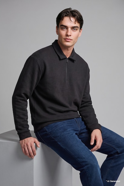 Col Polo Manche Longue Sweat- Shirt