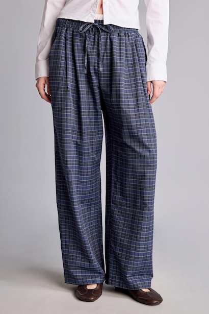 Elastic Band Wide Leg Trousers