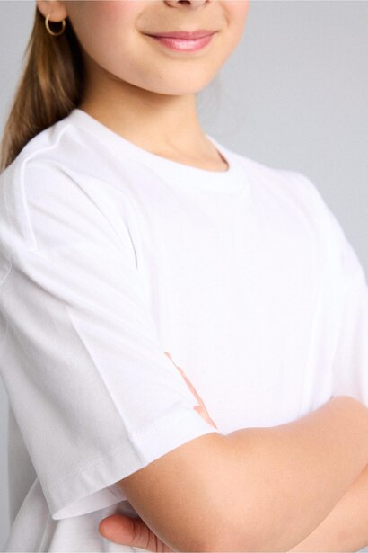 Girl Regular Fit Short Sleeve White T-Shirt