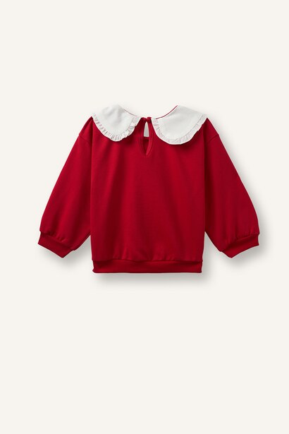 Regular Fit Mickey & Minnie Licensed Baby Collar Sweatshirt