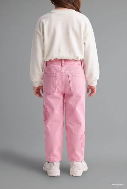 Baby Girl Wide Leg Jeans
