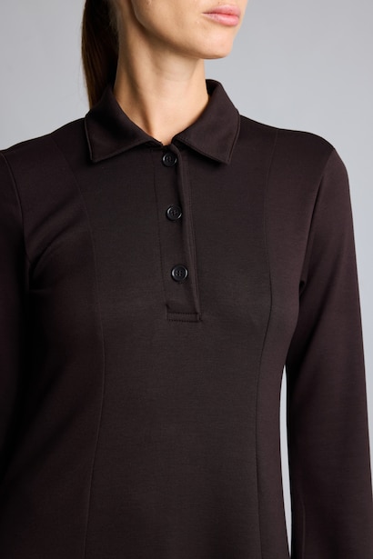 Polo Yaka A Kesim Maxi Elbise