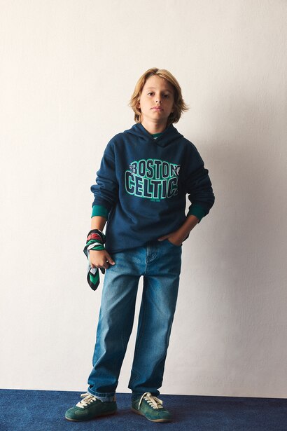 NBA Boston Celtics Baskılı Sweatshirt Erkek Çocuk