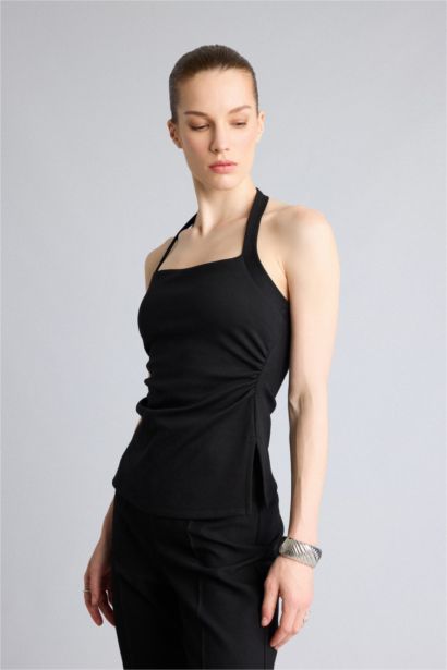 Slim Fit Halter Yaka Atlet
