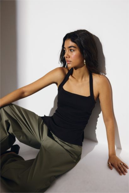 Slim Fit Halter Yaka Atlet