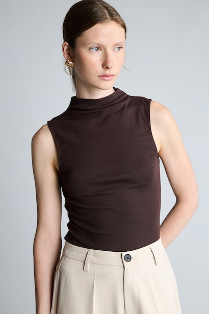 Slim Fit Ribbed Basic Top