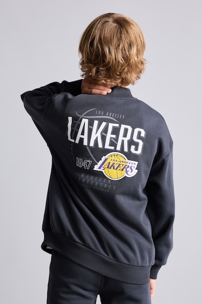 NBA Lakers Sırt Baskılı Sweatshirt Hırka Erkek Çocuk