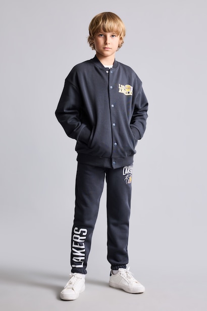 NBA Lakers Sırt Baskılı Sweatshirt Hırka Erkek Çocuk