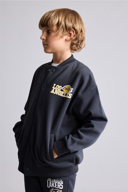NBA Lakers Sırt Baskılı Sweatshirt Hırka Erkek Çocuk