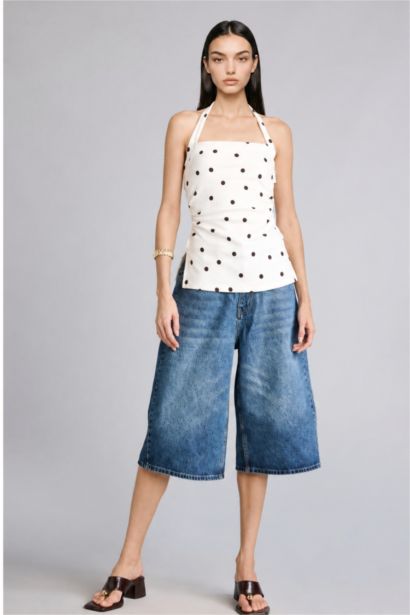 Slim Fit Halter Yaka Atlet