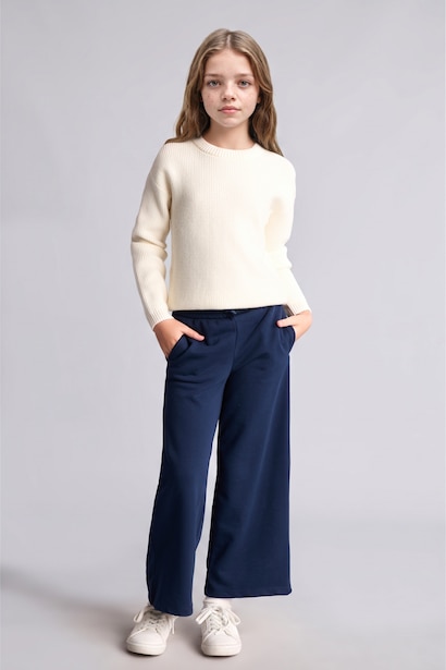 Cepli Wide Leg Pantolon Kız Çocuk