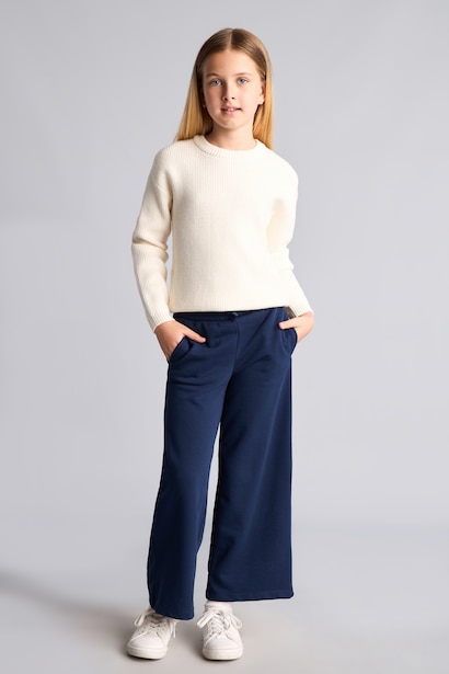 Girl Waist Wide Leg Sweatpants