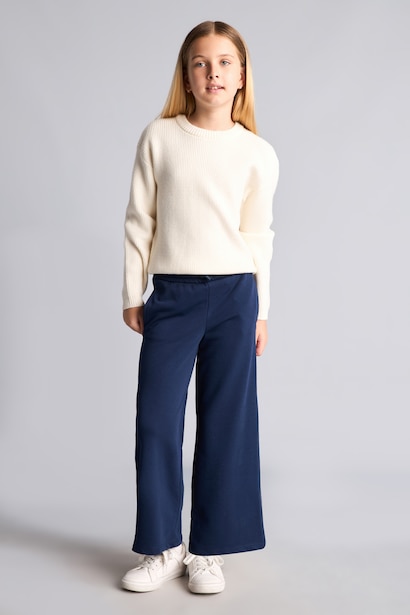 Girl Waist Wide Leg Sweatpants