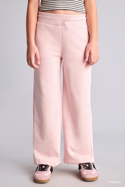 Girl Waist Wide Leg Sweatpants
