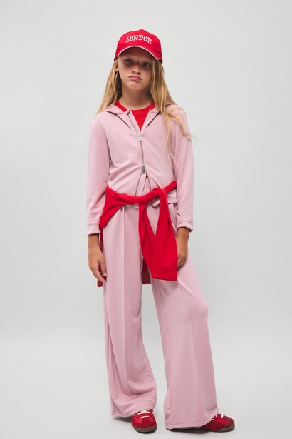 Girl Soft Modal Wide Leg Elastic Waist Sweatpants