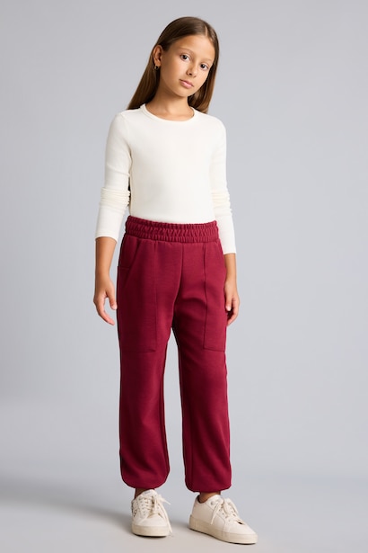 Yama Cepli Jogger Pantolon Kız Çocuk