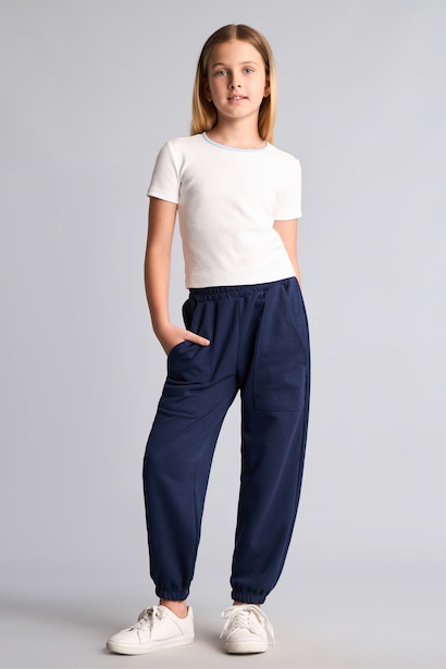 Yama Cepli Jogger Pantolon Kız Çocuk