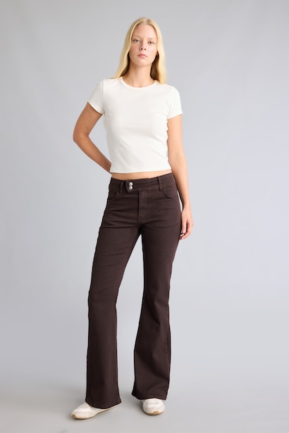 Normal Waist Flare Trousers