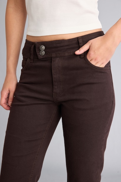 Normal Waist Flare Trousers