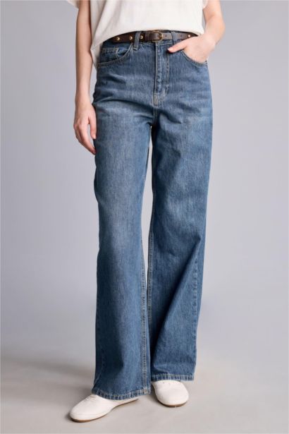 High Waist Straight Fit Trousers