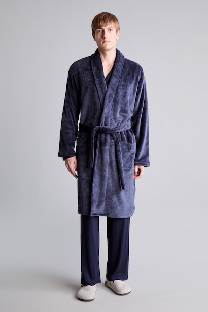 Regular Fit Peluş Şal Yaka Bornoz