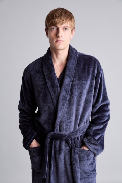 Regular Fit Peluş Şal Yaka Bornoz