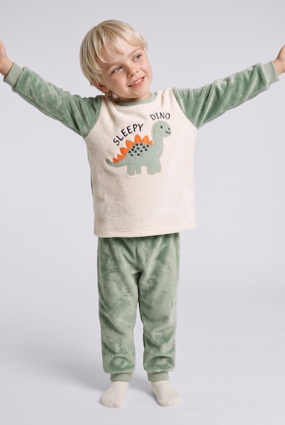 Dinozorlu Pelüş 2'li Takım Erkek Bebek