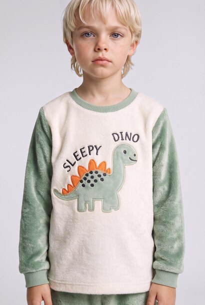 Dinozorlu Pelüş 2'li Takım Erkek Bebek