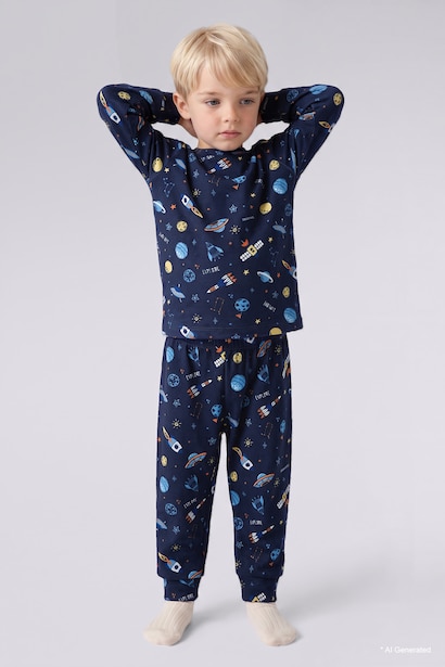 2 piece Regular Fit Knitted Pyjamas