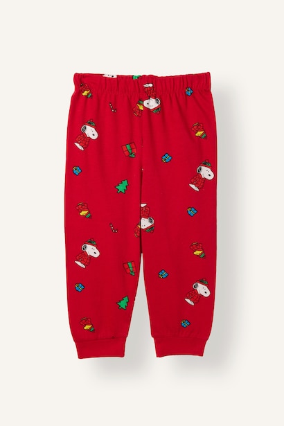 2 piece Regular Fit Snoopy Licensed Knitted Pyjamas