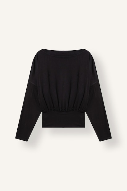 Loose Fit Düşük Omuzlu Basic Tişört