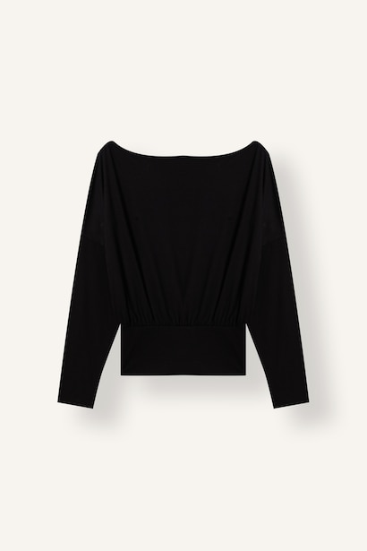 Loose Fit Düşük Omuzlu Basic Tişört