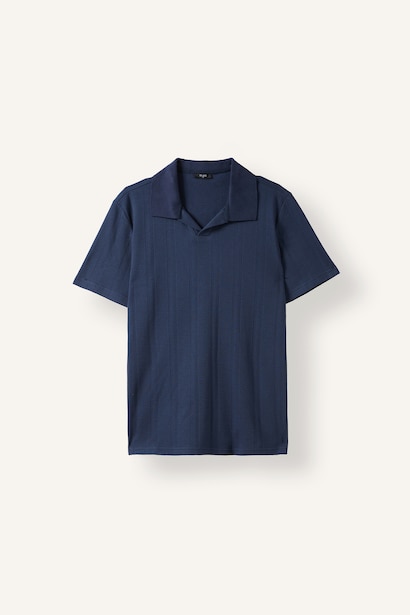 Düğmesiz Basic Polo Tişört