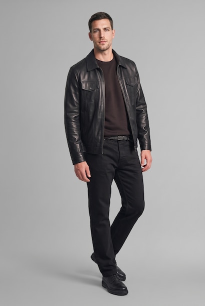 Zipper Faux Leather Jacket