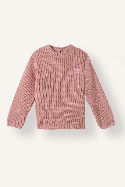 Baby Girl Regular Fit Embroidered Crew Neck Pullover