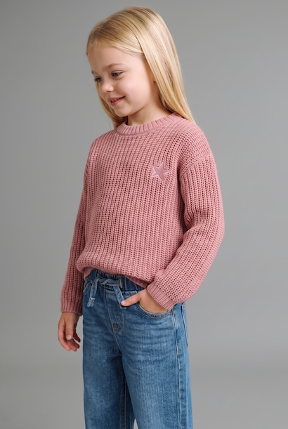 Baby Girl Regular Fit Embroidered Crew Neck Pullover