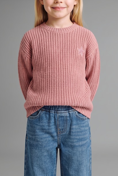 Baby Girl Regular Fit Embroidered Crew Neck Pullover