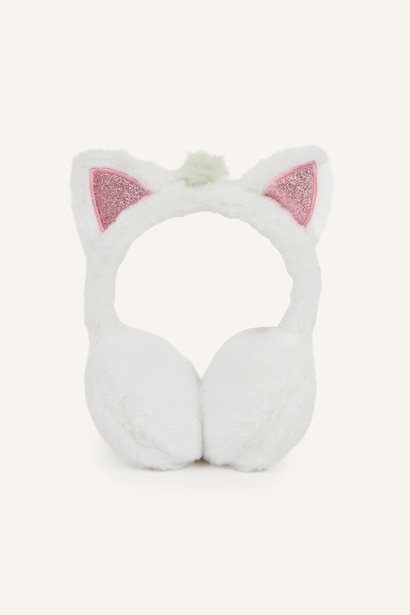 Simli Kedi Kulaklı Peluş Kulaklık Kız Çocuk