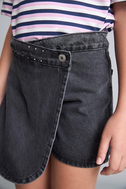 Girl 100% Cotton Denim Skorts