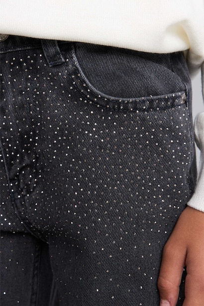 Straight Fit Jean Pantolon Kız Çocuk